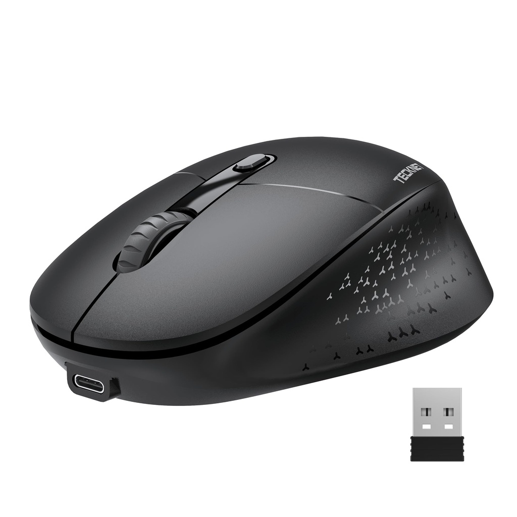 TECKNET Silent Wireless Mouse,Bluetooth Mouse with USB Receiver