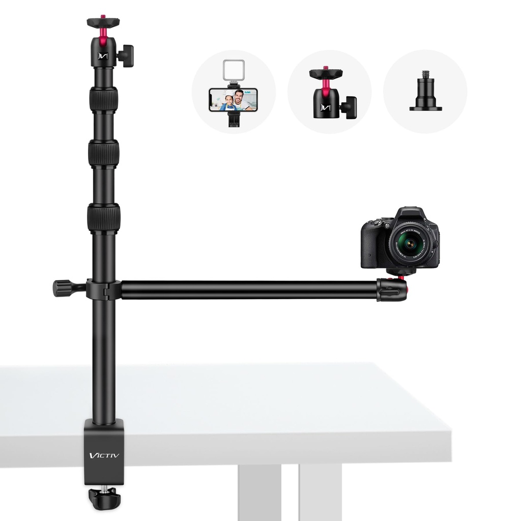 Victiv 14.5"-41.3" Adjustable Overhead Phone Mount Tripod Aluminum