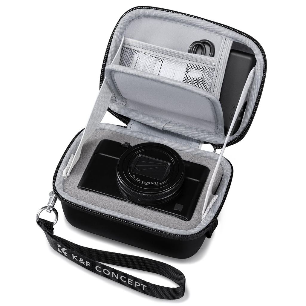 K&F CONCEPT Camera Case, Small Hard Shell Carrying Case for Digital Camera