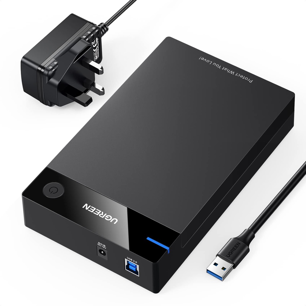 UGREEN Hard Drive Enclosure, SATA to USB 3.0 Caddy for 2.5/3.5 Inch HDD SSD