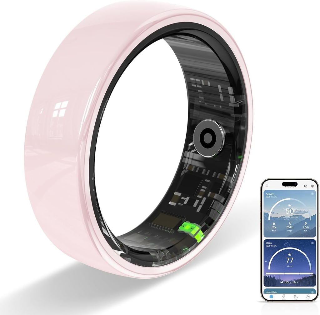 Govllfoz Smart Ring for Women, Sleep and Heart Rate Activity Tracker