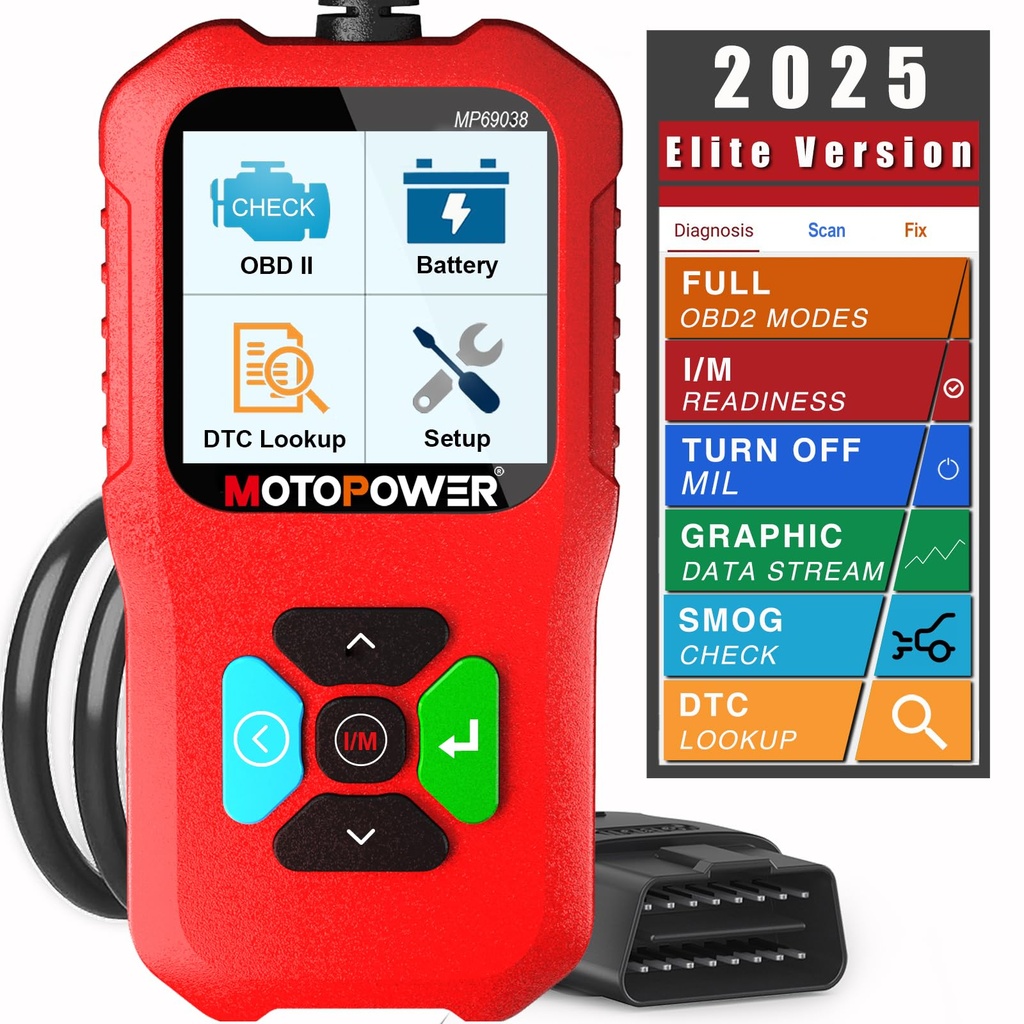 MOTOPOWER MP69038 Car OBD2 Scanner Code Reader Engine Fault Code Reader Scanner CAN Diagnos