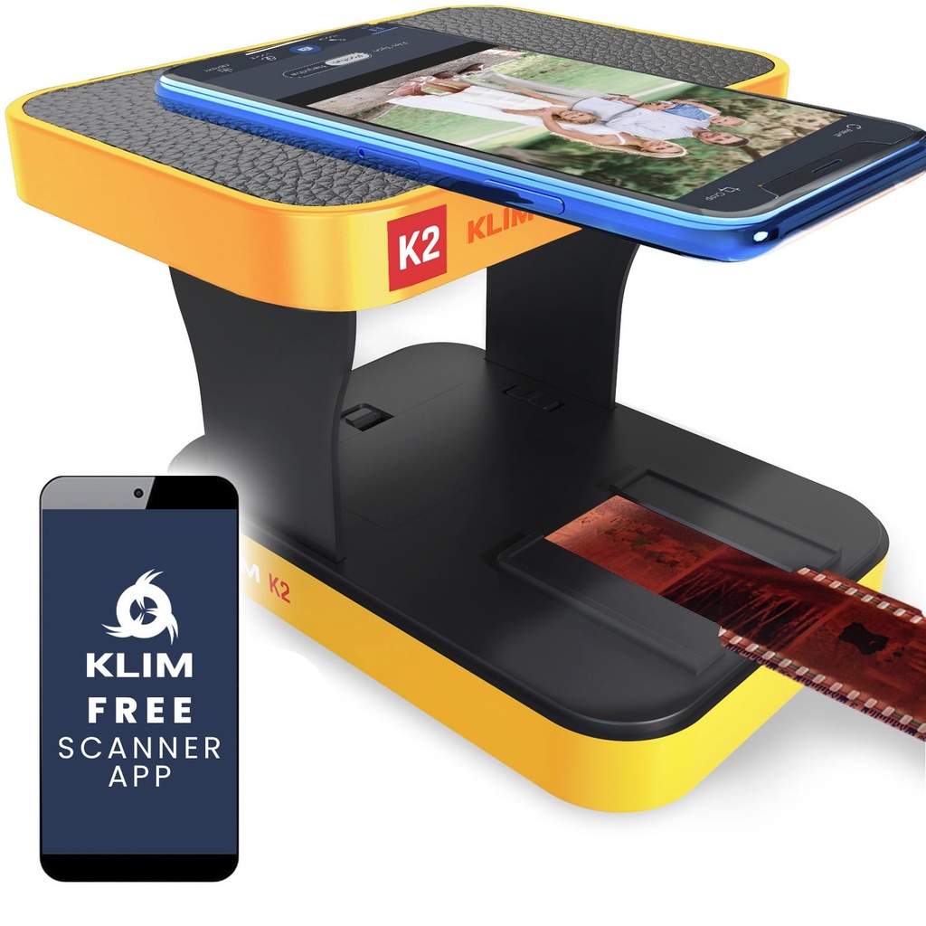 KLIM K2 Mobile Film Scanner 35mm - New Version - Positive & Negative, Slide and Photo Scanner