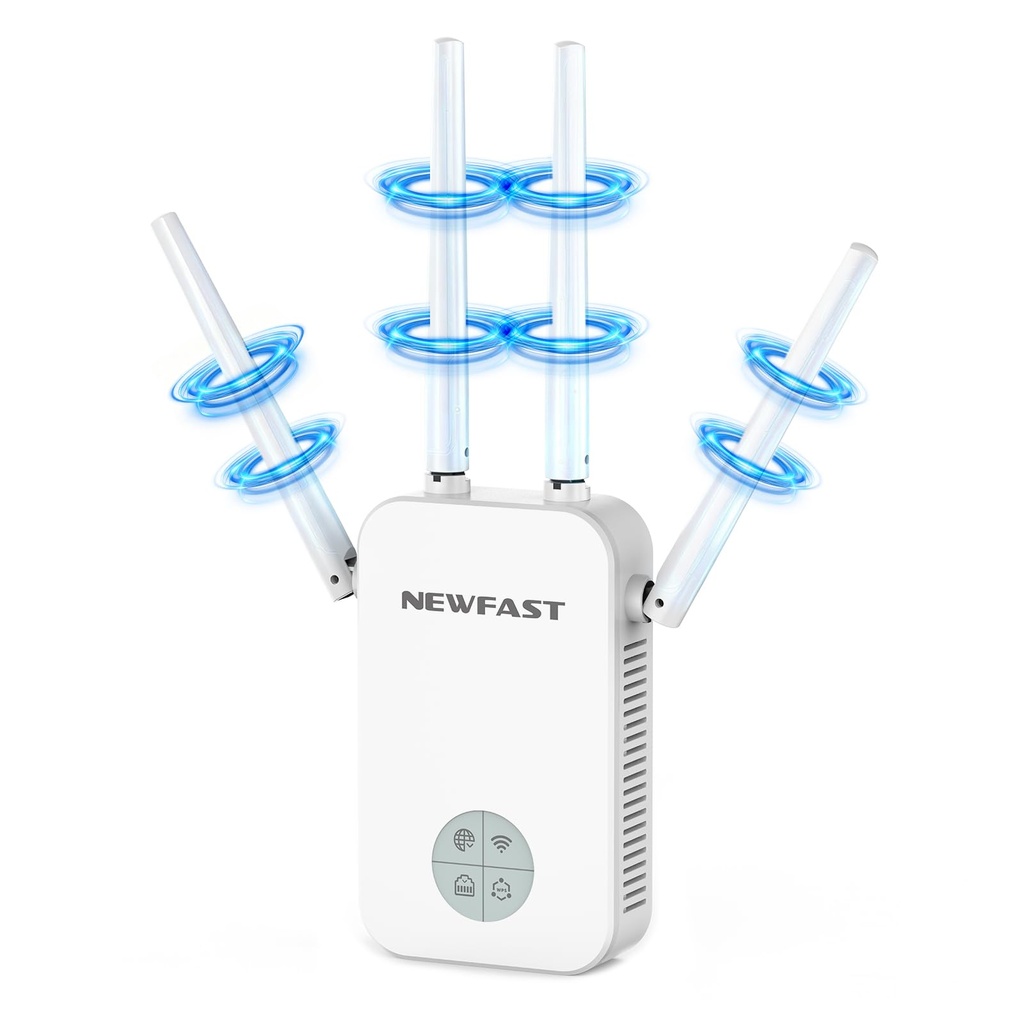 NEWFAST WiFi Range booster 1200Mbps 5GHz&2.4GHz WiFi Booster Range Extender