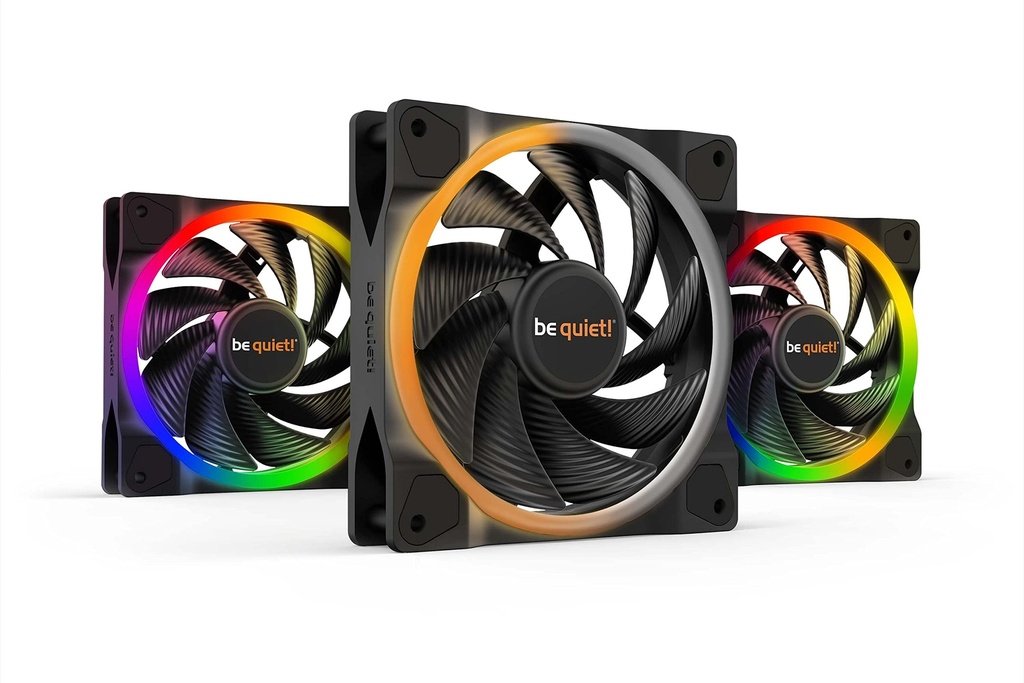 be quiet! Light Wings 120mm PWM Fan, ARGB Lighting, Multiple Colors thanks to 18 LEDs, 7 S