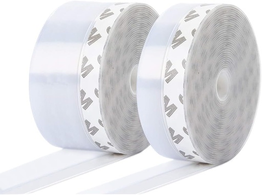 [ITM40605] Job Lot of 50 x KEPEAK Silicone Door Bottom Seal Strip Tape, 2.5 — 500 cm Transparent Weather Stripping for