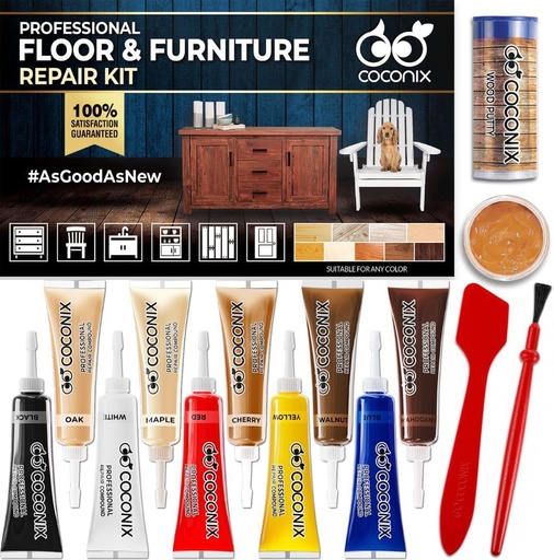 [ITM44433] Job Lot of 46 x Coconix Floor And Furniture Repair Kit - Restorer Of Your Wooden Table, Cabinet, Veneer