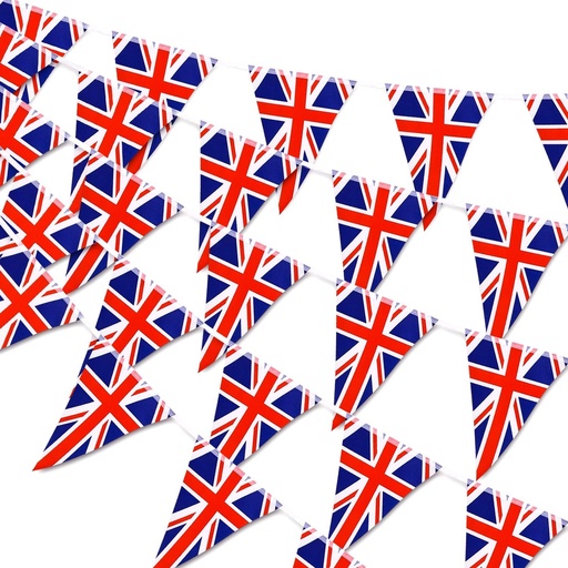 [ITM49413] Job Lot of 28 x Whaline 30pcs Large Union Jack Bunting Banner Britain Triangle Flag Garlands British Pennant