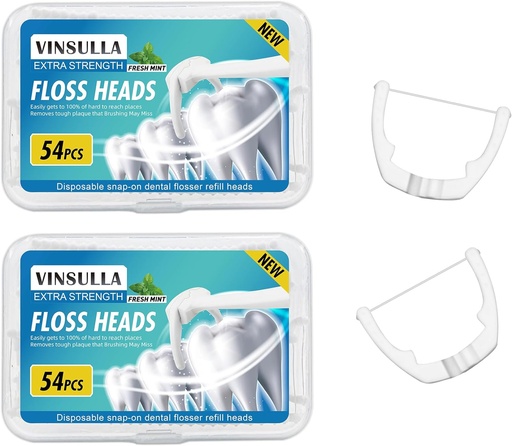 [ITM52941] Job Lot of 17 x Ultraclean Access Flosser Mint Refill Heads 54 Count (Pack of 2)