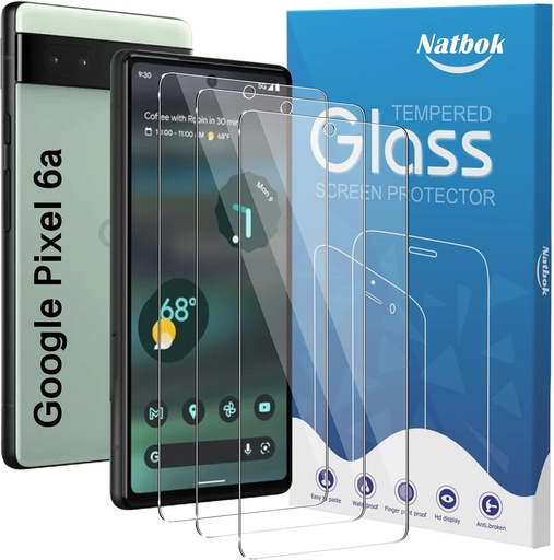 [ITM58257] Job Lot of 35 x Natbok [3 Pack] Screen Protector for Google Pixel 6A,9H Hardness, Ultra Resistant, Anti-Fing