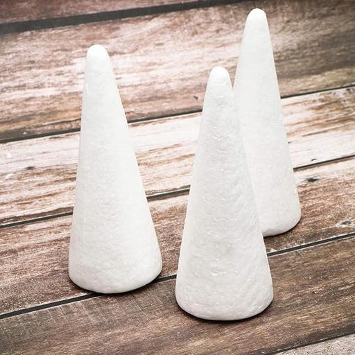 [ITM63459] Job Lot of 6 x Happyyami 10PCS/ 18. 5 * 7CM Foam Cones Craft Cone Shaped Crafts DIY White Crafts Cake Tower