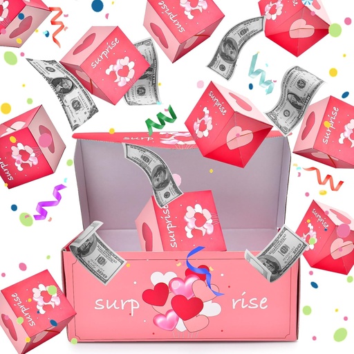 [ITM63507] Job Lot of 6 x Happy Birthday Money Box, Birthday Money Box Cash Gift Pull Gift Box, Money Gift Box