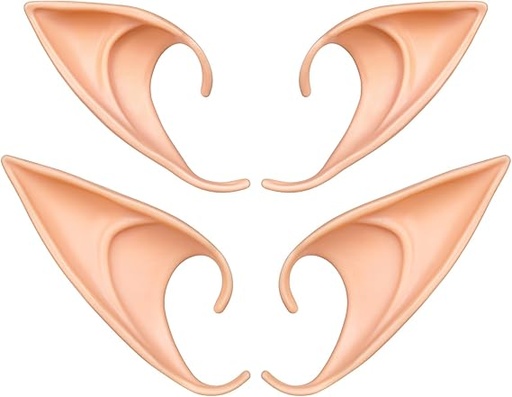 [ITM70041] Job Lot of 13 x 2 Pairs Halloween Elf Ears, Elf Ears Men Cosplay Fairy Pixie Elf Ears Latex Soft Pointy Ears