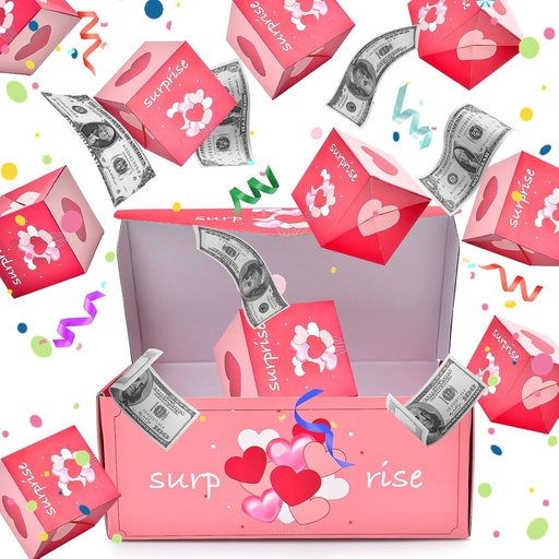 [ITM86439] Job Lot of 4 x Happy Birthday Money Box, Birthday Money Box Cash Gift Pull Gift Box, Money Gift Box