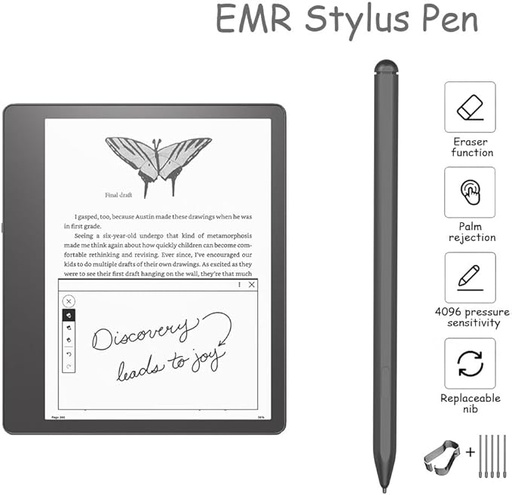 [ITM87375] Job Lot of 48 x HGWALP EMR Stylus with Digital Eraser, Tablet Stylus fits for Remarkable/Boox/Scribe/Galaxy Tab S6 lite/ S7 FE/ s8 Plus, Digital Pen for EMR Devices-Black