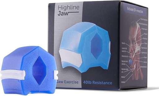 [ITM87759] Job Lot of 50 x Highline Jaw Exerciser Jawline Exerciser Chew Facial Toner Chin Exerciser (Jet Blue)