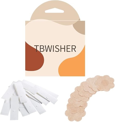 [ITM98853] Job Lot of 40 x Tbwisher Fashion Beauty Tapes (30 Pcs) Double Sided for Fashion and Body Adhesive Bra Petal Tops (10 Pairs Flower Shaped Nipple Covers)