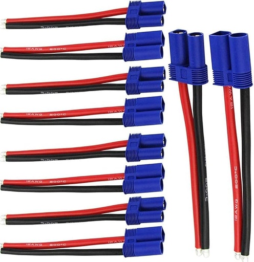 [ITM99933] Job Lot of 14 x Xingkang 5 Pairs EC5 5.0mm Male Female Banana Connector with 12awg Silicone Wire 3.93 inch for RC ESC Charger Hobby Lipo Battery