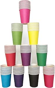 [ITM110007] Job Lot of 9 x 100 Premium Paper Cups, Paper Cups for Parties, Hot Drinks and Cold Drinks, Disposable Cups for Parties Birthdays BBQs, Arts Crafts, EcoFriendly [9 Oz Paper Cups]