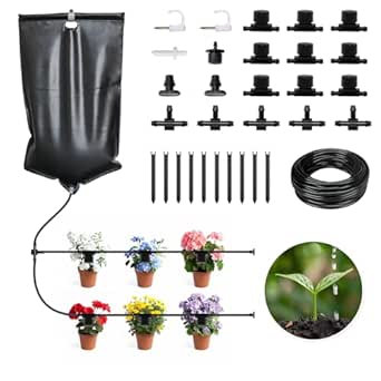 [ITM110481] Job Lot of 4 x Automatic Watering System, Plant Drip Irrigation Kits Plant Self Watering Devices 10L Plant Drip Bag for Indoor Potted Plants