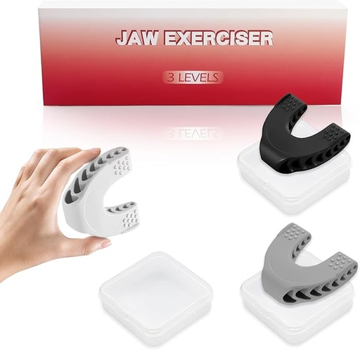 [ITM112635] Job Lot of 13 x Pizens Silicone Jaw Exerciser, 3 Different Resistance Levels Jaw Trainer, Jawline Exerciser for Women and Men, Creating a Beautiful Jawline