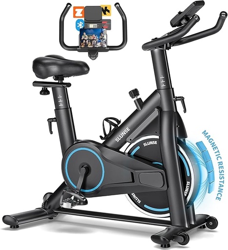 [X0024GO3CH] Exercise Bike, Adjustable Magnetic Resistance Brake Spin Bikes Equipment for Home Use