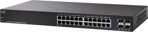 [X001O6W5T1] Cisco SG220-28MP Smart Switch | 28 Gigabit Ethernet (GbE) Ports | 24 10/100/1000 | 375W PoE